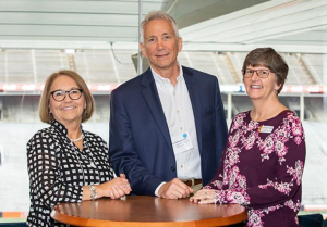 Interim Department Head Kim Graber, Bill Chittenden and Wendy Rogers at the Chittenden Symposium